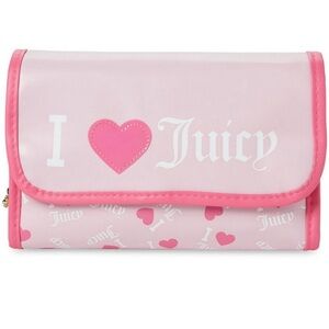 Juicy Couture Pink Hanging Rollup Cosmetic Bag